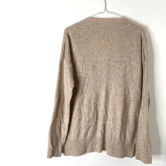 Boden Tan V-Neck Sweater - Picture 6 of 8